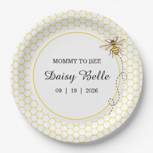 A little Honey Is On The Way Baby Shower Paper Plate