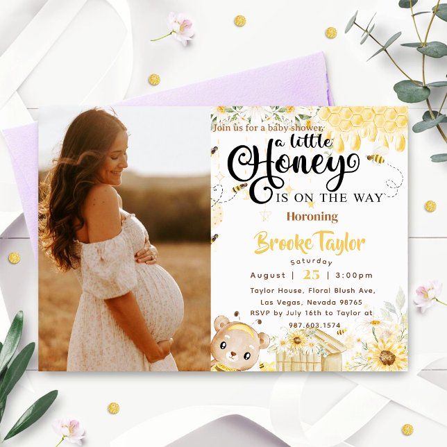 A Little Honey Is On The Way Bee Baby Shower  Invitation (Creator Uploaded)