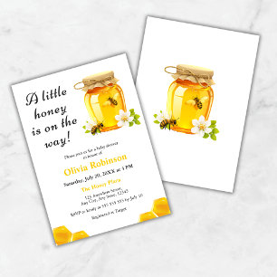 A Little Honey is on the Way Bee Baby Shower Invitation