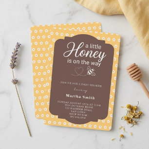 A Little Honey Is On The Way Bumblebee Baby Shower Invitation