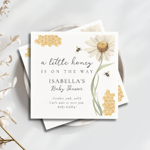 A Little Honey On The Way Personalized Baby Shower Napkin