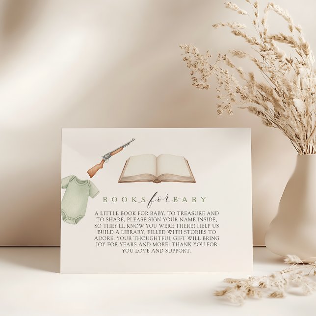 A little hunter is on the way baby shower. enclosure card (a little hunter is on the way baby shower books for baby card)