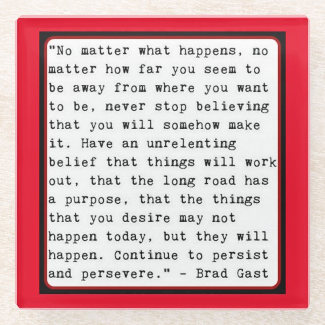 A Little Inspiration Glass Coaster (Front)