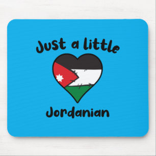 A Little Jordanian Cute Jordan Flag Heart Mouse Pad