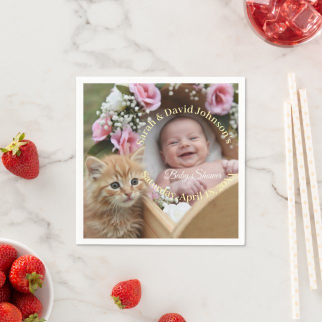 A little kitten and a tiny human Paper Napkin (Insitu)