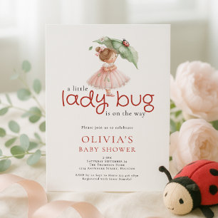 A Little Lady Bug Baby Shower Invitation