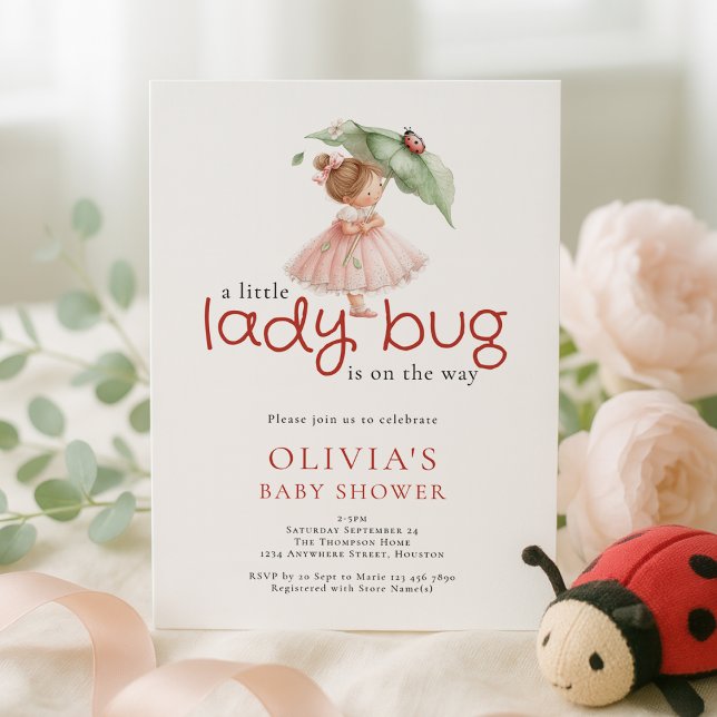 A Little Lady Bug Baby Shower Invitation (Creator Uploaded)