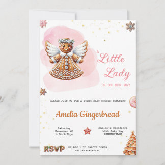 A Little Lady Is On Her Way Baby Shower Invitation
