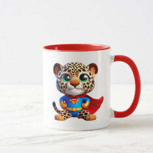 A little leopard ready to save the world. mug