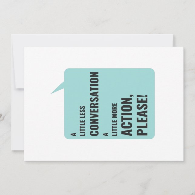 A Little Less Conversation, A Little More Action, Invitation (Back)