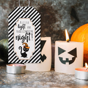 a little light for halloween night glow stick gift tags