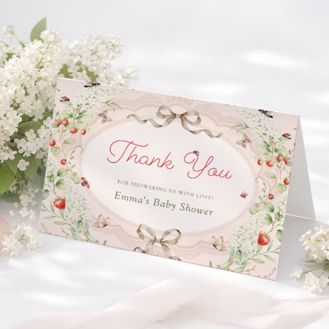 A Little Love Bug Baby Shower Thank You Card (Creator Uploaded)