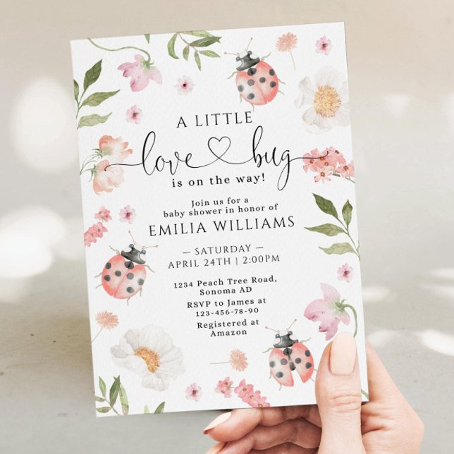 A little love bug is on her way baby shower invite (Creator Uploaded)