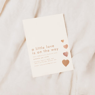 A Little Love is on the Way Heart Baby Shower Invitation