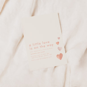 A Little Love is on the Way Heart Baby Shower Invitation