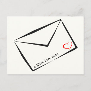 a little love note postcard