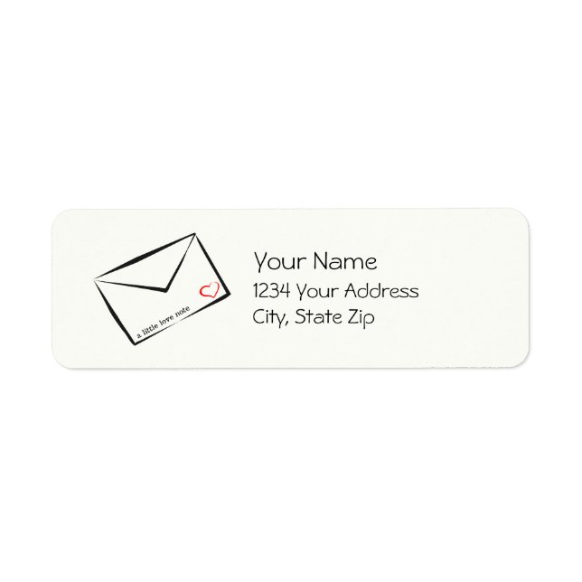 a little love note return address label (Front)