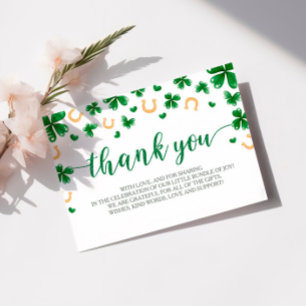 A Little Lucky Charm Baby Shower Thank You Card