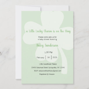 A Little Lucky Charm is on the Way Invitation