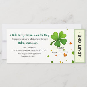 A Little Lucky Charm is on the Way Invitation