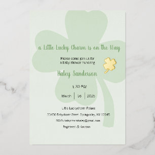 A Little Lucky Charm is on the Way Invitation