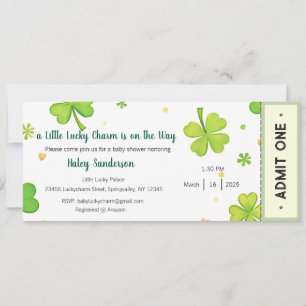 A Little Lucky Charm is on the Way Invitation