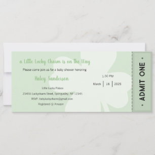 A Little Lucky Charm is on the Way Invitation