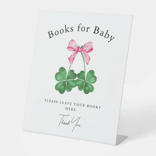A Little Lucky Charm Shamrock Books for Baby Sign  (Front)