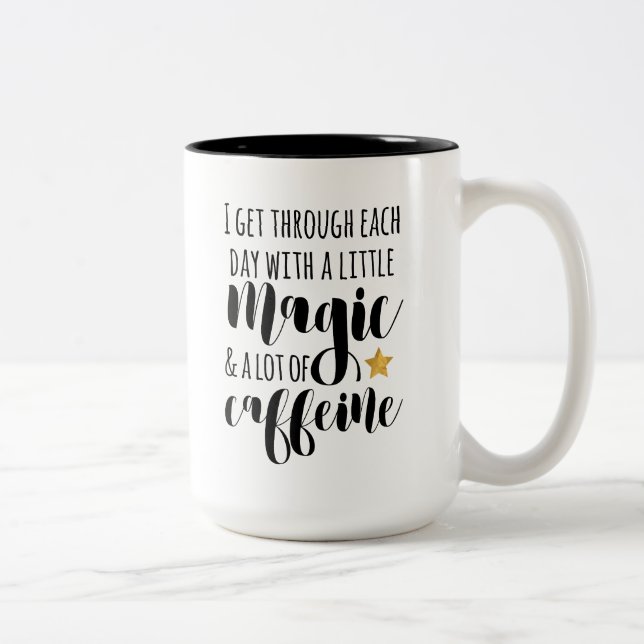 A little Magic & a lot of Caffeine Two-Tone Coffee Mug (Right)