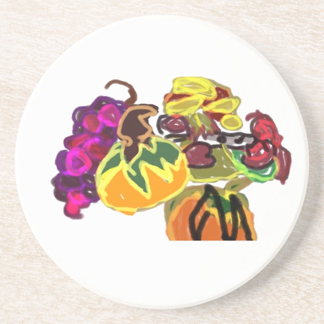 A little man  autumn sing  coaster (Front)