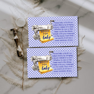 A Little Meatball Books For Baby Blue Baby Shower Enclosure Card