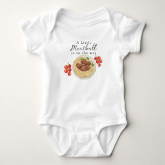 A little Meatball is on the way Baby Shower Bodysuit