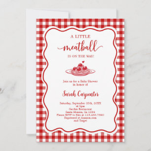 A Little Meatball Is On the Way Baby Shower Invitation