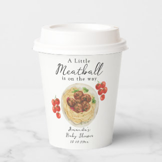 A little Meatball is on the way Baby Shower Paper Cups