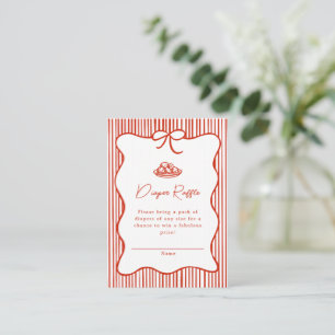 A Little Meatball is on the Way Doodle Baby Shower Enclosure Card