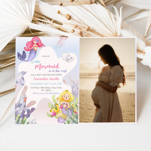 A Little Mermaid Baby Shower Mermaid Party Photo Invitation