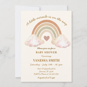 A Little Miracle is on the way Baby Shower Invitation