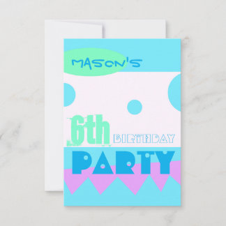 A Little Monster 6th Birthday Party Invitation