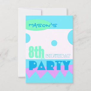 A Little Monster 8th Birthday Party Invitation