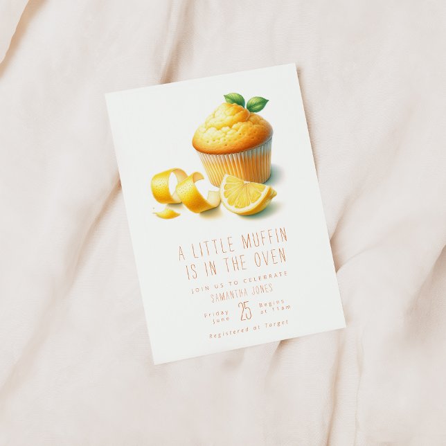 A Little Muffin Is In The Oven Baby Shower Invite (Creator Uploaded)