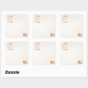 A Little Note to Baby Sticker Inside Book for Baby