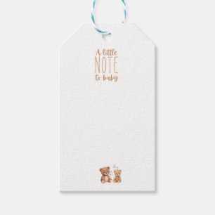 A Little Note to Baby Sticker Inside Book for Baby Gift Tags
