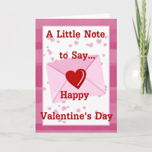 A Little Note to Say Happy Valentine's Day Card (Front)