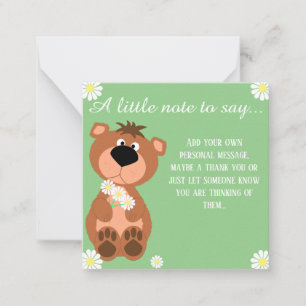 A Little Note to Say Thinking of You Editable Card