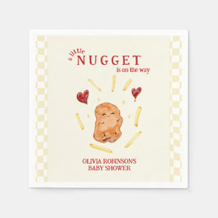 A Little Nugget on the Way Baby Shower Napkin