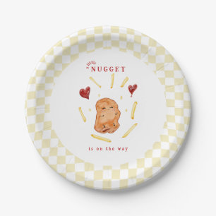 A Little Nugget on the Way Baby Shower Paper Plate