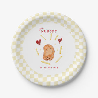 A Little Nugget on the Way Baby Shower Paper Plate