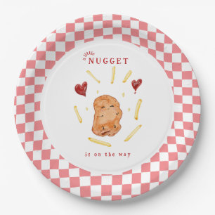 A Little Nugget on the Way Baby Shower Paper Plate
