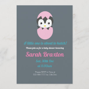 A little one is about to hatch baby shower invitation