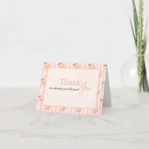 A Little Peach Folded Thank You Card